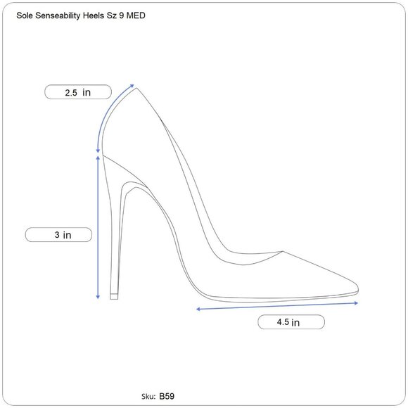 Sole Senseability Black Heels Sz 9 MED‎ - Picture 12 of 12